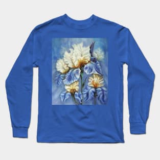 Irises Oil Painting Long Sleeve T-Shirt